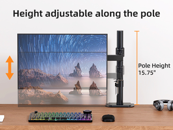 Single Monitor Arm Desk Mount