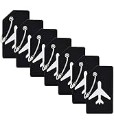 7 Pack Silicone Luggage Tag Baggage Handbag Travel Suitcase Tags with Name ID Card Perfect to Qui...