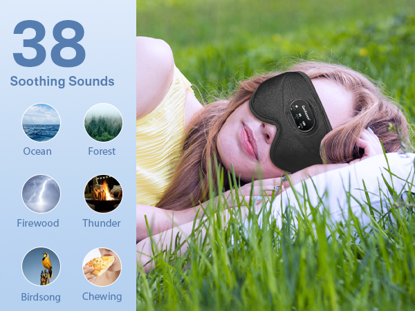 sleep mask with bluetooth headphones for women