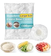 Homelove 100pcs Bowl Covers Bread Proofing - Large Plastic Wrap for Food Sourdough Bread Baking R...