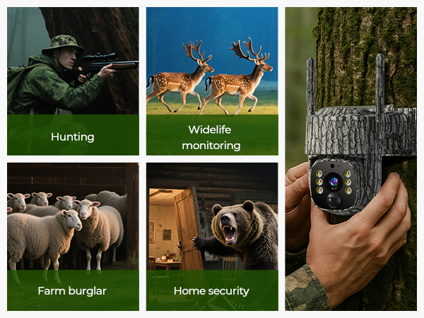 versatile trail camera is ideal for hunting, wildlife monitoring, farm security, and home protection