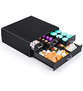 SZQINJI Coffee Pod Organizer 72/96 Pods Coffee Capsule Holder 2-Tier Coffee Pod Storage 4-Drawer ...
