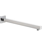 Voolan 16“ Square Shower Arm with Flange and Teflon Tape, Extension Shower Head Arm for Bathroom ...