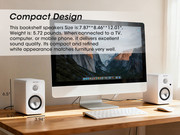 Powered bookshelf speakers