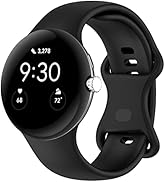 Eiavike Band Compatible with Google Pixel Watch Soft Silicone Sport Watch Bands Replacement Watch...