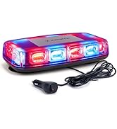 Xprite Upgraded 12" 72LED Rooftop Mini Strobe Lights, Emergency Safety Flashing Beacon Light Bar ...