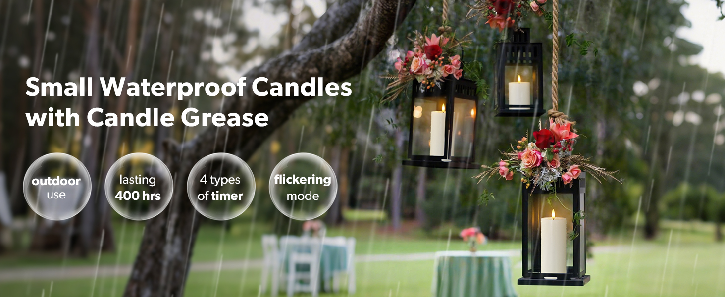 waterproodf flameless candles