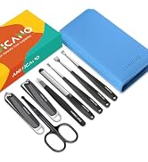 Manicure &amp; Pedicure Kit for Men &amp; Women, ANIHICANO 8-in-1 Premium Stainless Steel Personal Care T...