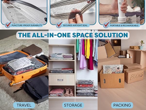 travel vacuum bags compression storage for stuff must haves packing cubes portable sealer size