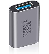 Duttek USB C Female to USB Female Adapter 3.1 Gen2, USB 3.1 A to USB Type C Adapter Double-Sided ...