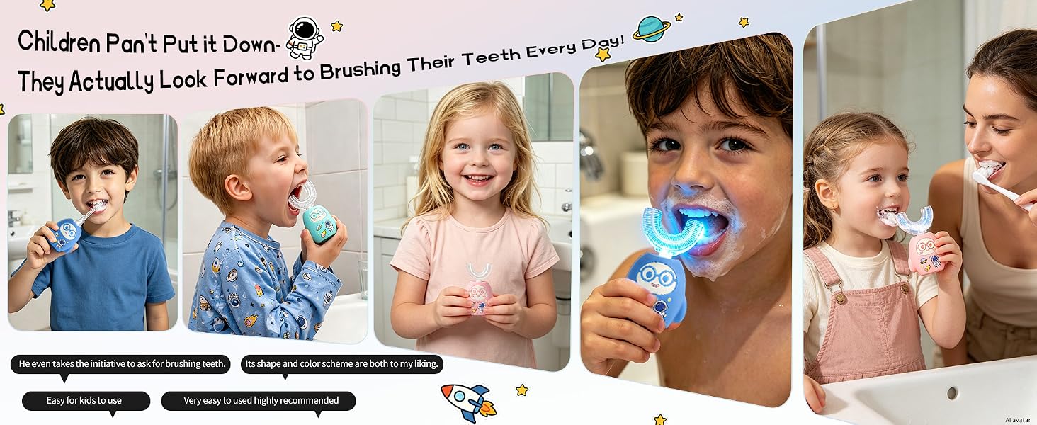 Kids Electric U Shaped Toothbrush