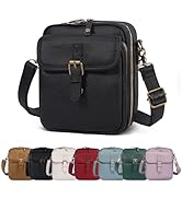 Vintage Messenger Bag,Womens Large Capacity Crossbody Leather Bags,Mini Shoulder Sling Pouch with...