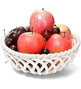 ZAVOOS Ceramic Fruit Bowl, Decorative Fruit Basket with Holes, 9.7'' Large Fruit Vegetable Holder...