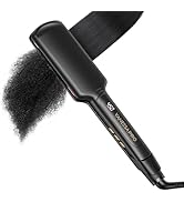 Titanium Flat Iron Hair Straightener for Natural Hair, 2 inch Hair Straightener for Thick Hairs, ...