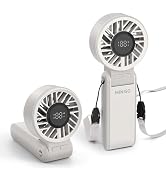 Miniso Handheld Portable High-speed fan,Foldable Design,Rechargeable Personal Fan with 120 High S...