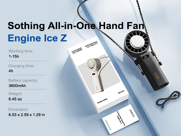Portable Handheld Fan Sothing Engine Ice-Z