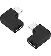 GodSpin USB C Angle Adapter [2 Pack] 90 Degree USB C Type C Male to Female Adapter, Right &amp; Left ...