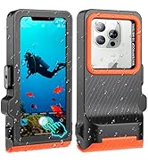 IP68 Waterproof Diving Phone Case, Universal Underwater Housing for iPhone 16/15/14/13/12/11 Pro ...