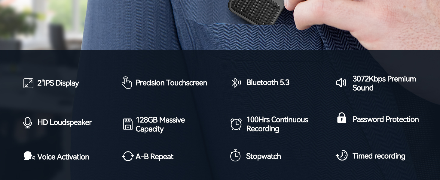 voice recorder with playback