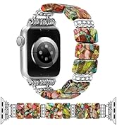 Newlibery Beaded Natural Stone Bracelet Band Women Compatible with Apple Watch 38/40/41/42mm(S10/...