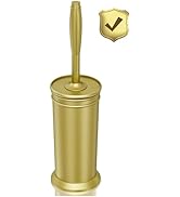 UPTRONIC Toilet Brush, Metal Toilet Brush and Holder Set with Extra Long Handle Durable Bristles ...