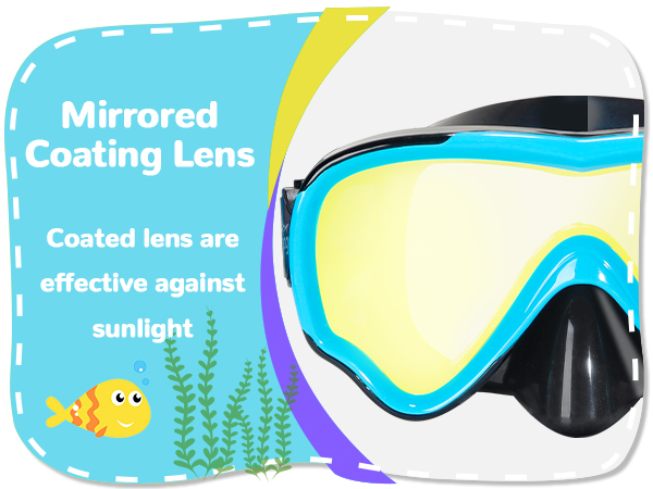 kids swim goggles mirrored lens