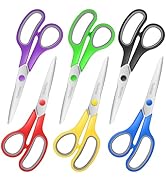 Scissors Bulk Set of 6-Pack, Taotree 8" Scissors All Purpose Comfort Grip Sharp Shears for Office...