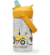CamelBak Thrive Flip Straw Kids 14oz Water Bottle with Tritan Renew – Easy Carry - Straw Top, Tra...