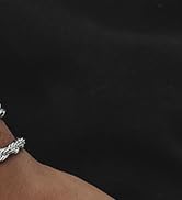 Pealicious Silver Bracelet Men as Stainless Steel Bracelets for Women Mens Jewelry, Silver Bracel...