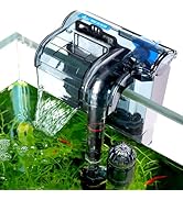 AQQA Aquariums Hang On Filter,2W External Electric Power Fish Tank Sponge Filter with Surface Ski...