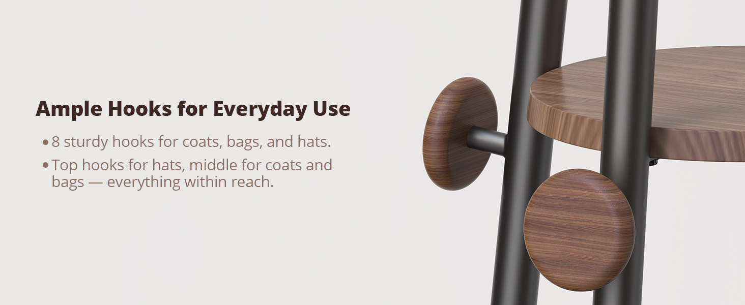 8 sturdy hooks