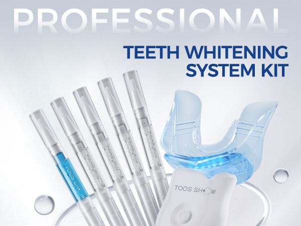 teeth whitening kit strips white sensitive diamond light professional dental