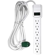 Go Green Power GoGreen Power GG-16103M-12 - 6 Outlet Surge Protector With 12ft Cord, White