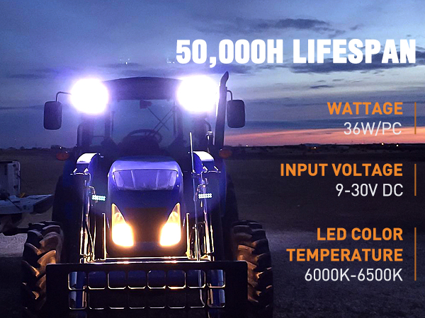 Nilight Led Light Bar 2PCS 36w 6.5Inch Flood Led Off Road Lights Super Bright Driving Fog Light 