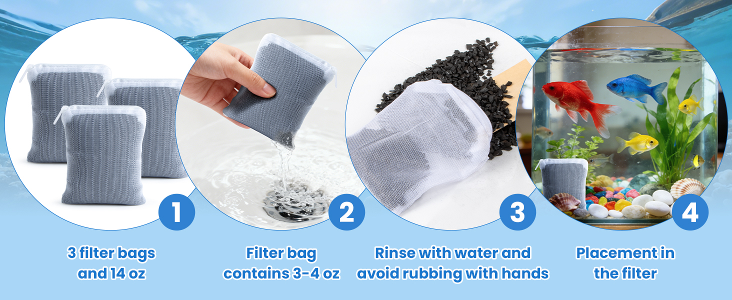 activated carbon aquarium activated carbon pellets filter media bag