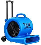 BSMTEK 5000 CFM 1HP Air Mover Blower Fan, Floor Blower Dryer - Timer for Industria, 3 Speeds, 4 A...
