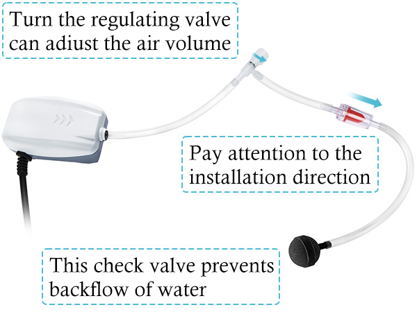 HITOP 2W Single outlet aquarium air pump