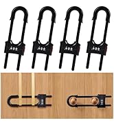 4 Pack U-Shaped Sliding Cabinet Locks Multifunctional Child Safety Lock Adjustable Baby Proof Cli...
