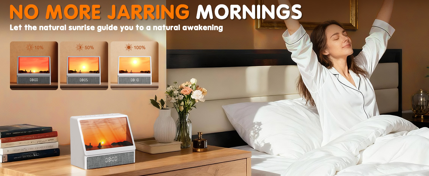 alarm clock with sound machine