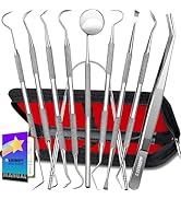 G.CATACC 10 Pack Dental Tools, Professional Plaque Remover for Teeth Cleaning Tools Set, Stainles...