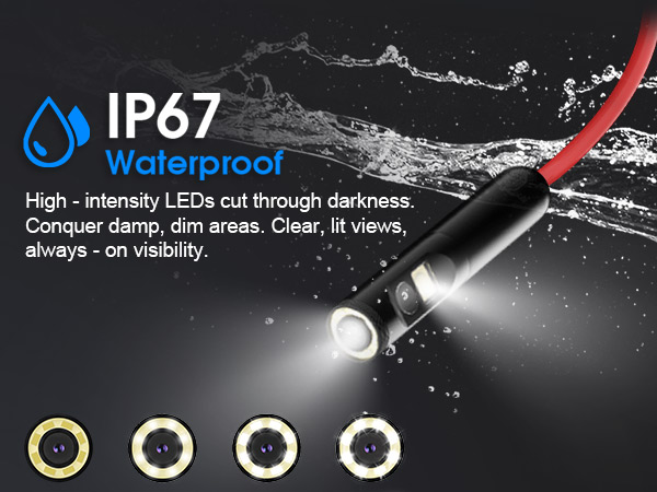 Endoscope with Light, 1920P HD Borescope, IP67 Waterproof Inspection Tool 6