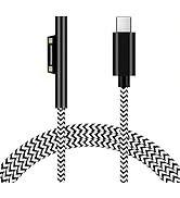 Sisyphy 6ft Nylon Braided Surface Connect to USB-C Charging Cable, Requires 45W 15V3A USBC Charge...