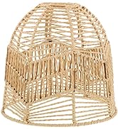 Rattan Lamp Shade Rattan Basket Chandelier Lamp Shade Ceiling Pendant Lamp Shade Covers Vintage C...
