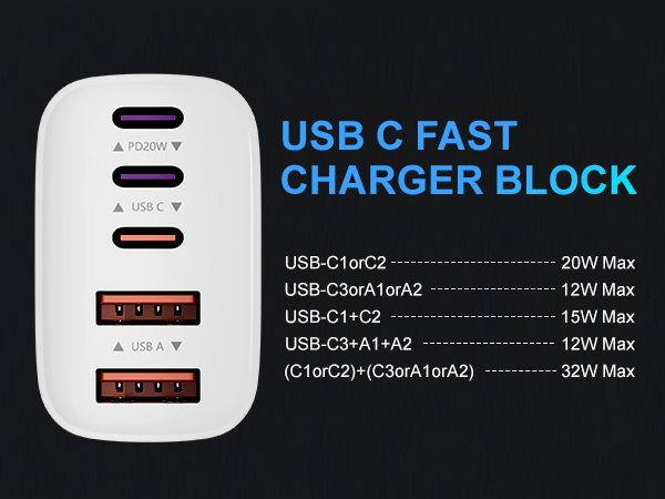 cell phone charging block high watt charging block