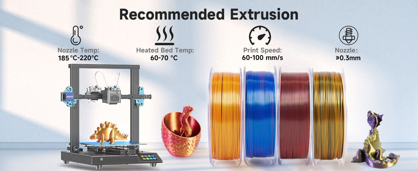Multi Color Change 3D Printing Filament