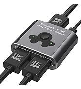 PVBCTCSID Displayport Switch 2 in 1 Out 8K60Hz 4K144Hz Display Port Switch Displayport Switcher D...
