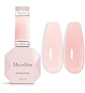 MelodySusie Jeweliver Nude Gel Nail Polish, 0.5Fl.oz Milky Gel Polish Pastel Color Soak Off UV LE...