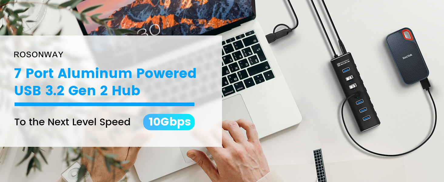 7 port usb 3.2 gen 2 hub