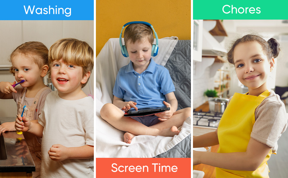 Rainbow Visual Timer for Kids 60 Minute Silent Countdown Clock