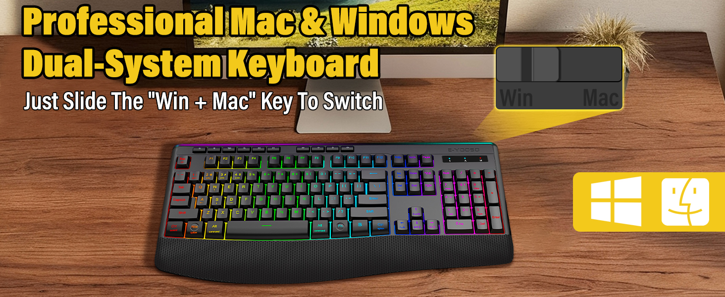 Wireless Bluethooth RGB Keyboard